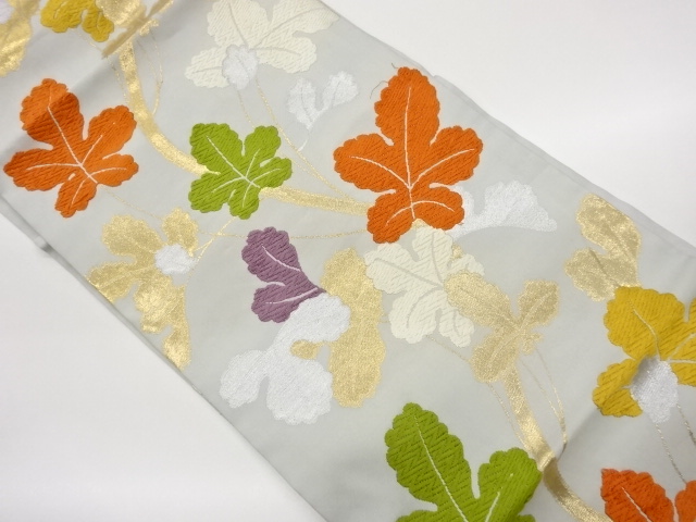 JAPANESE NAGOYA OBI / KARA-ORI / WOVEN LEAVES